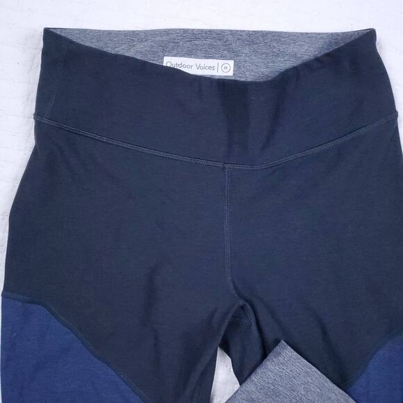 Outdoor Voices Womens 7/8 Springs Colorblock Leggings Charcoal/Navy/Graphite| M - Picture 5 of 13